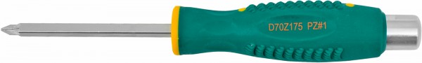 Отвертка стержневая D70Z175 POZIDRIV® , ударная, силовая под ключ, PZ1x75