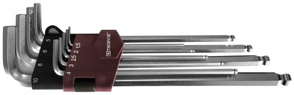 Набор ключей торцевых шестигранных удлиненных с шаром HKLB9S, H1.5-H10