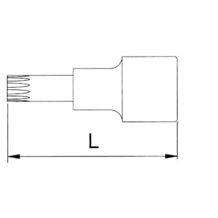 Licota H4RM05 Головка торцевая с вставкой spline 1/2" M5 L=55 мм