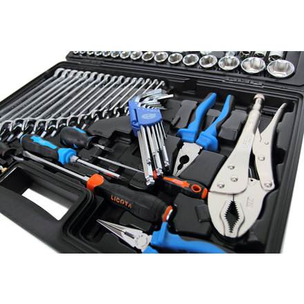 Licota ALK-8022F Набор инструмента 1/4", 3/8", 1/2", 6 и 12 гр. 131 предмет