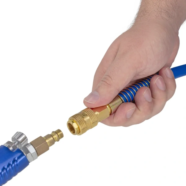 Шланг резиновый воздушный армированный с фитингами 8мм x 14мм x 15м