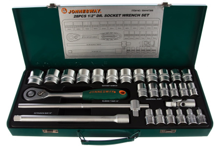 Набор головок торцевых S04H4728S, 1/2"DR, 8-34 мм, 28 предметов