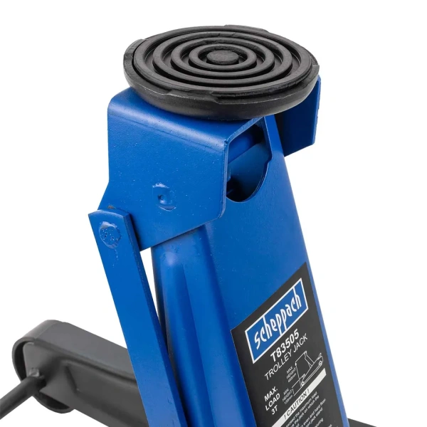 Домкрат подкатной гидравлический низкопрофильный двухпоршневой с резиновой накладкой 3т (h min 135мм, h max 465мм)