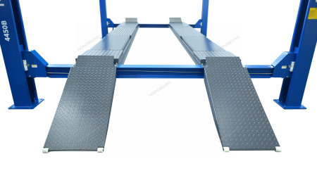 Подъемник четырехстоечный NORDBERG 4450_MB(M2), 5 т, с ручной траверсой 2 т N423, для сход-развала, мех. снятие, синий