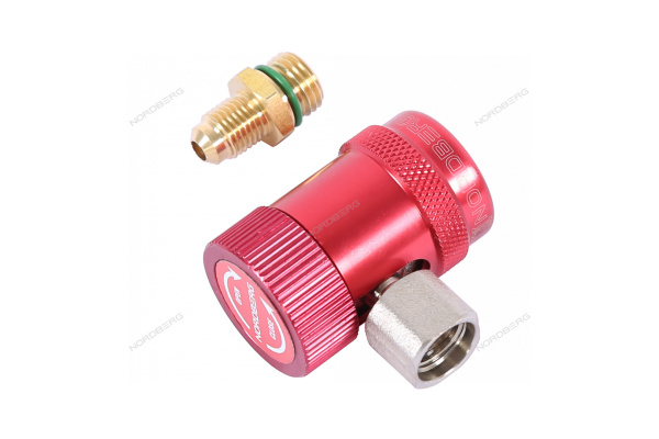 Муфта быстросъемная R134a NORDBERG NFA8H (высокое давление, красная)
