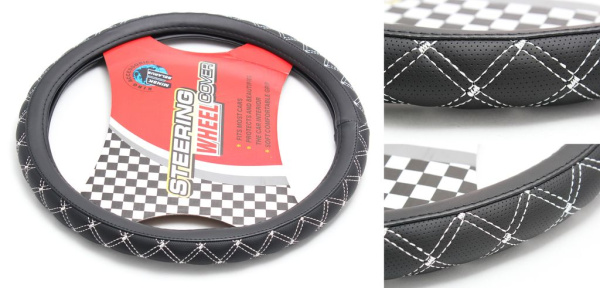 Чехол руля HL-503BK/WH-M