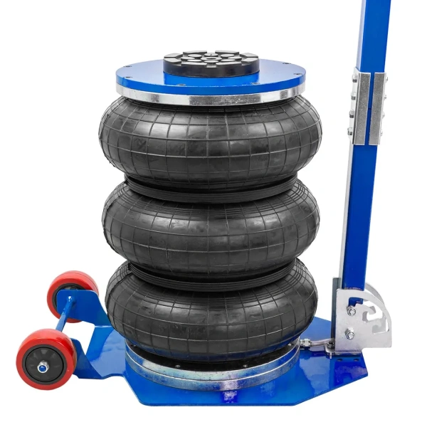 Домкрат подкатной пневматический 5т (4-8bar, h min 135мм, h max 400мм, 3 подушки, Ø300мм)