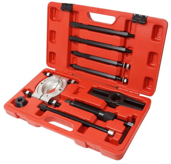 Съемник сегментного типа с дополнительным гидравлическим винтом 9пр. (75-105мм), в кейсе