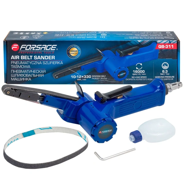 Пневмошлифовальная ленточная машинка (лента 10-12х330мм, 16000об/мин,6.3bar)