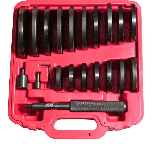 Набор оправок для выпрессовки подшипников, втулок, сальников JTC 4855 (70-150 мм, 21 предмет в кейсе)