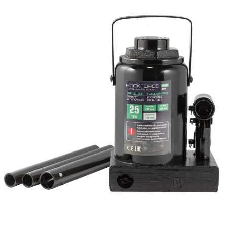 Домкрат бутылочный 25т низкопрофильный (высота подхвата - 230мм, высота подъема - 360мм, ход штока - 135мм)