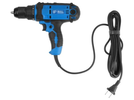 Дрель-шуруповерт BULL CDR 1340 в кор. 320 Вт, 41 Н*м, 2 скор., БЗП(мет.) 13 мм, 4 метра кабель