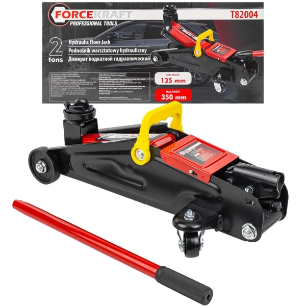 Домкрат подкатной гидравлический 2Т (h min - 135мм, h max - 350мм)