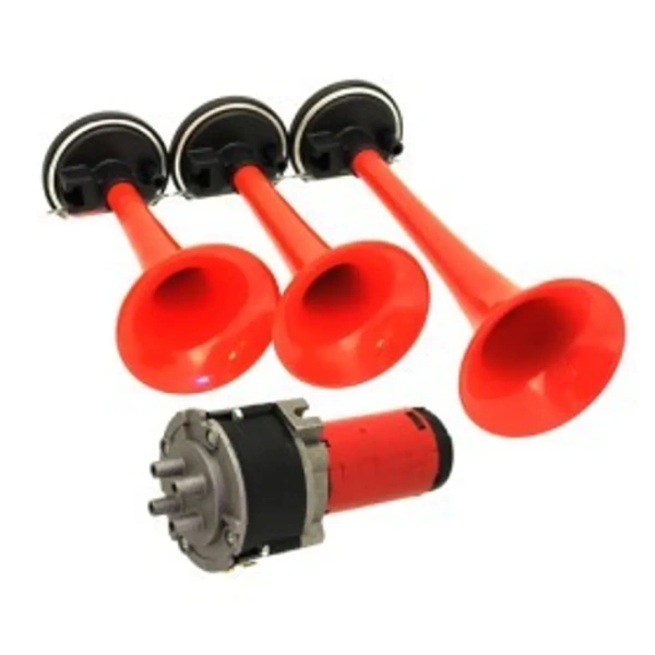 Сигнал воздушный 3 рожка RED