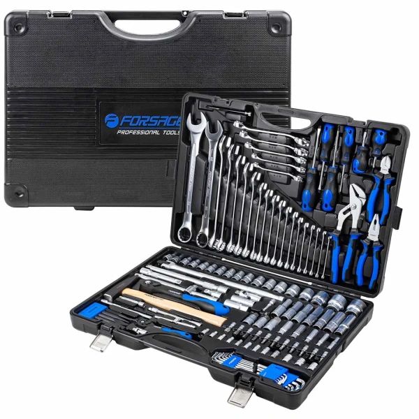 Набор инструментов 128пр. 1/4'', 1/2'' (6гр.)(головки 4-32мм, ключи 6-32мм)