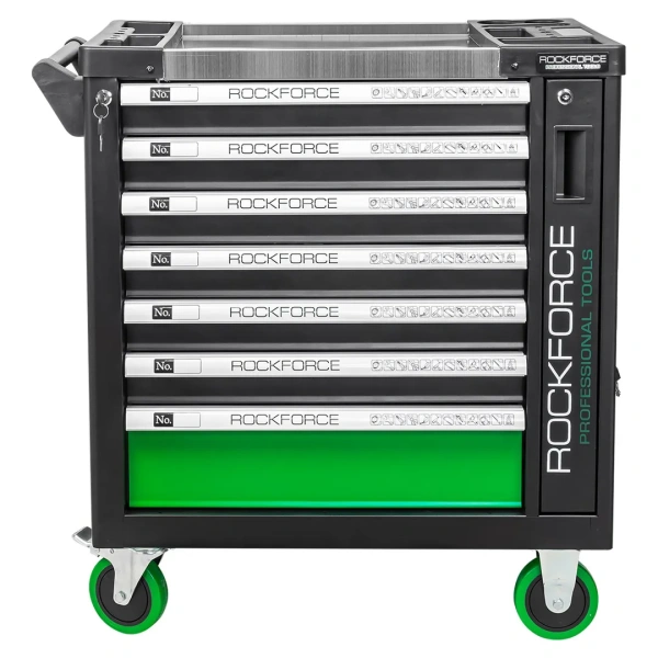 Тележка инструментальная 7-ми полочная с набором инструментов 274+12пр. и дополнительной боковой секцией