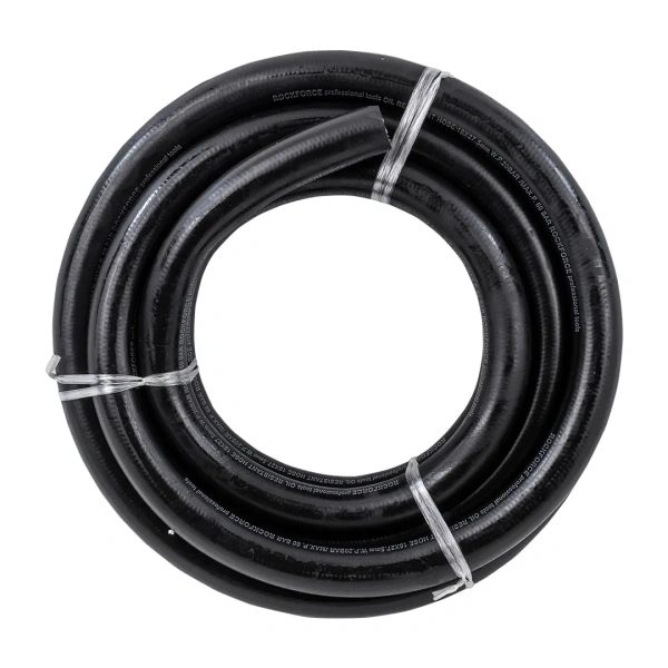 Шланг резиновый армированый бензо-маслостойкий 18х27.5ммх5м(повышенная гибкость и сопротивление к излому,раб.давл. 20bar,max60bar,-30C°+70C°,DIN20018)