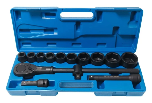 Набор инструментов ударных 14пр., 3/4''(6гр.)(19,22,24,27,30,32,36,41,46,50мм)в кейсе