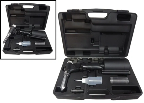 Заклепочник пневматический с поворотной головой 360° ''Profi'', Taiwan (заклепки 3.2-6.8мм), в кейсе