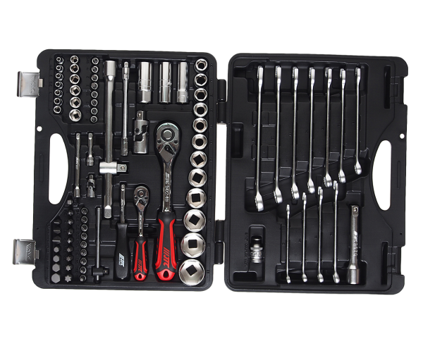 Набор инструментов 85 предметов слесарно-монтажный 1/4",1/2" 6-ти гранных в кейсе JTC-H085C-B72