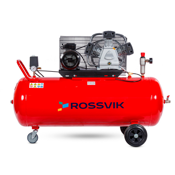 Компрессор ROSSVIK СБ4/С-200.LB40 (580 л/мин, 10 бар, ресивер 200 л, 380 В/3 кВт, RAL3001 красный)