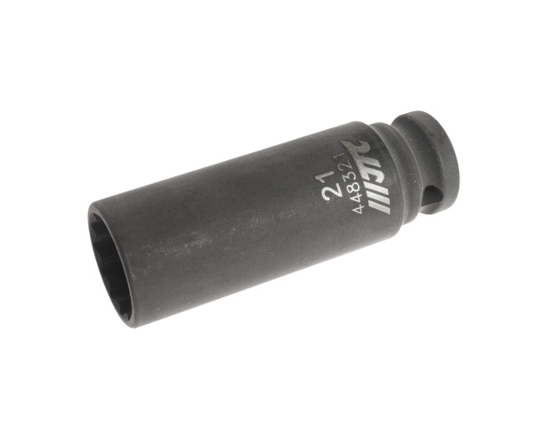 Головка торцевая 12-ти гранная ударная тонкостенная JTC 448321 (1/2", 21 мм,  L=82 мм)