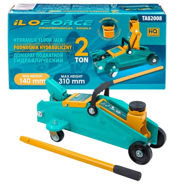 Домкрат подкатной гидравлический 2т