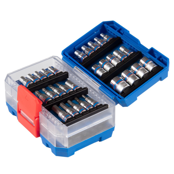 Набор торцевых головок и насадок 1/4" 4-14 мм 49 предметов KING TONY 2549MR-EB