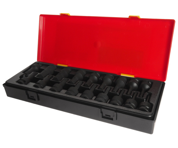 Набор головок торцевых ударных JTC K4181 (1/2", 60 мм, 18 предметов в кейсе)