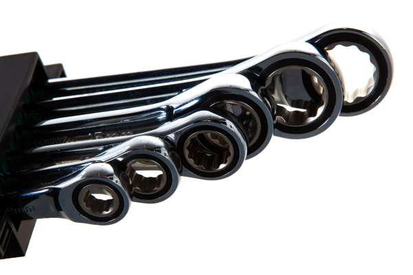 Набор накидных трещоточных ключей JONNESWAY W68106S (8-19 мм, 6 предметов)