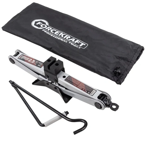 Домкрат механический ''ромб''2,5т (h min 115мм, h max 400мм, L-420мм) в водоотталкивающем чехле