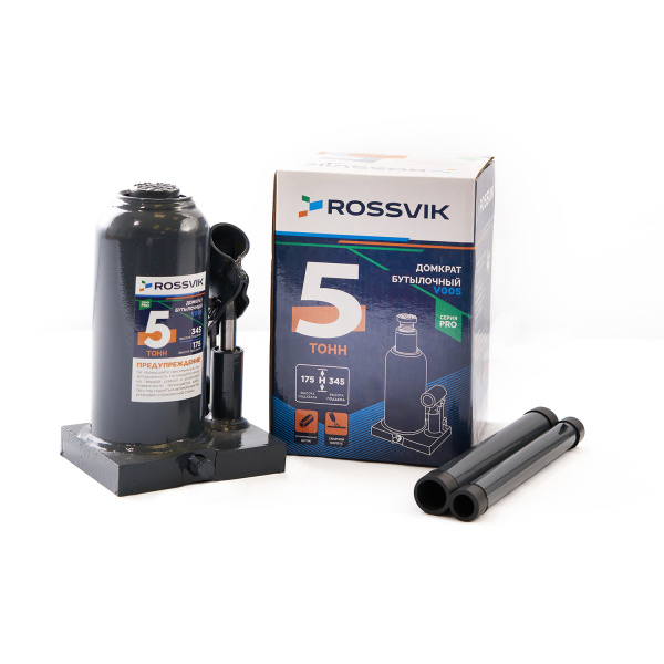 Домкрат бутылочный ROSSVIK V005PRO (г/п 5,0 т)