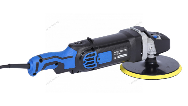 Полировальная машинка NORDBERG NE414-180 (диск 180 мм, 600-3000 об/мин, 1500 Вт)