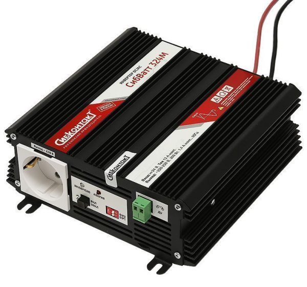 СибВатт 324М, инвертор, преобразователь напряжения DC/AC, 24В/220В, 300Вт