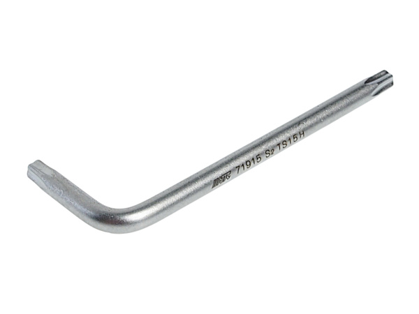 Ключ TORX Г-образный 5-гранный JTC 71915 (TS15H, L=54 мм)