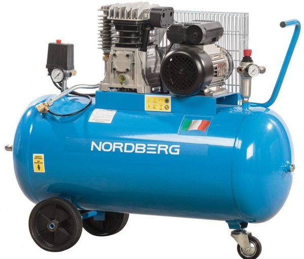 Компрессор поршневой с ременным приводом, объем 100 л NORDBERG NC100/360_220