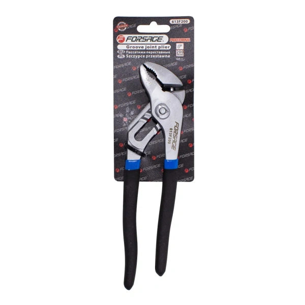 Пассатижи переставные Cr-V 8''-200мм, на блистере