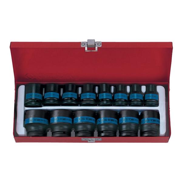 Набор ударных торцевых головок KING TONY 4414MP, 1/2", шестигранные, 10-27 мм, 14 предметов