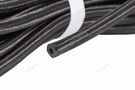 Шланг топливный резиновый в оплетке 4мм бухта 15м NORDBERG H0409NBR-BR_15