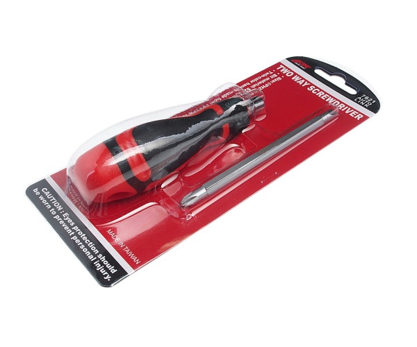 Отвертка комбинированная двухсторонняя со сквозным стержнем JTC 7821 (PH2,0-SL6,5)