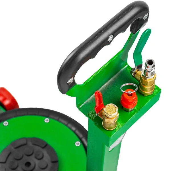 Домкрат подкатной пневматический 3т (4-8bar, h min 135мм, h max 400мм, 3 подушки, Ø250мм)