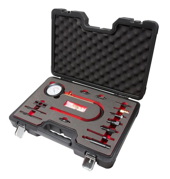 Тестер компрессии дизельного двигателя (0-70 bar) 15пр., в кейсе Premium