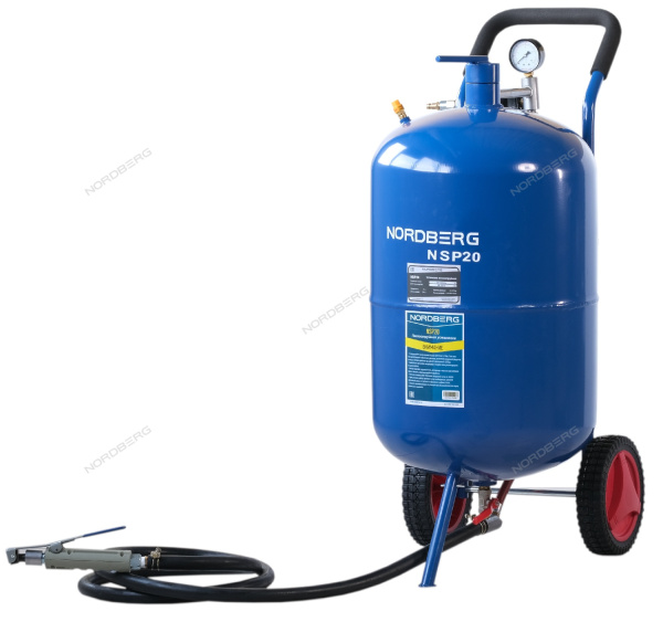 Установка пескоструйная бак для песка 74 л NORDBERG NSP20