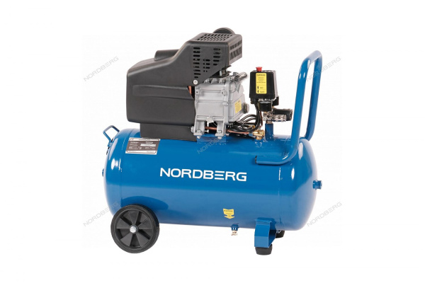 Компрессор поршневой 220 В ресивер 50 л 240 л/мин NORDBERG NCE50/241