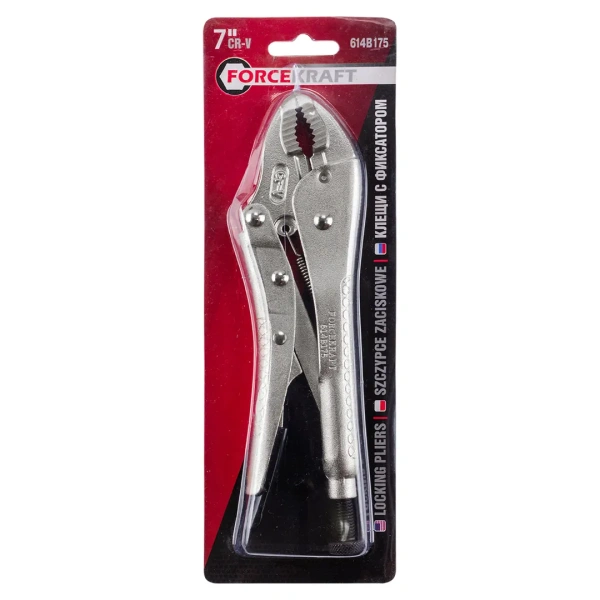 Зажим гейферный с ''овальными губками''''Profi''7''-175мм, в блистере