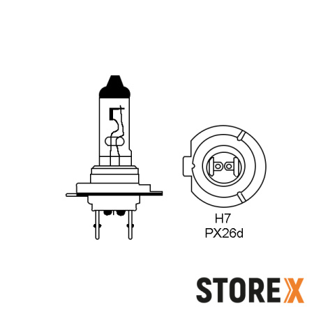 H7 lampa schema cokol logo