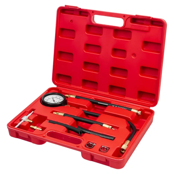 Манометр для измерения давления топлива в комплекте с переходниками 9пр.