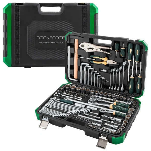 Набор инструментов 142+2пр. 1/4'', 3/8'', 1/2''(6гр.,12гр.)