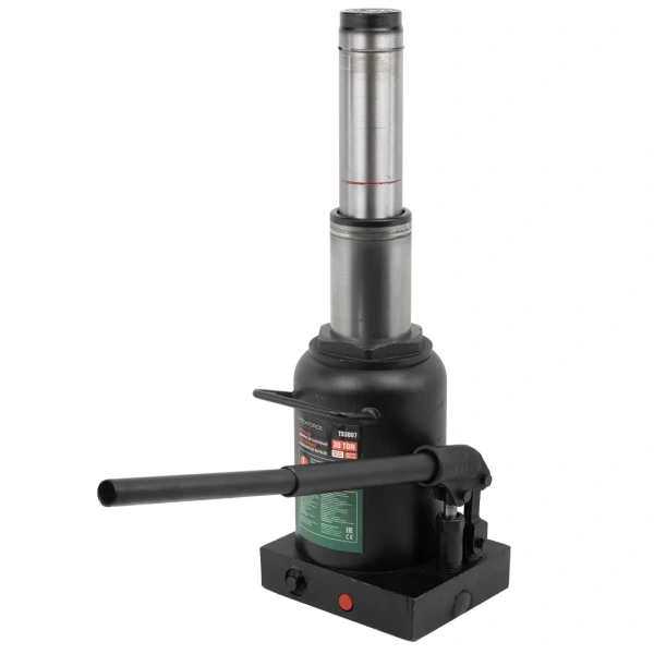Домкрат бутылочный гидравлический ''PROFI''30т с клапаном на усиленной площадке 150х185мм(h min 262мм, h max 532мм)