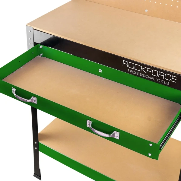 Верстак слесарный металлический 800х400х1400мм (рабоч.пов-ть 800х400мм, max нагрузка на стол 120кг, max нагрузка на основание 80кг)